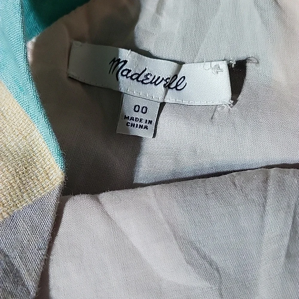 Madewell Rainbow Plaid Button Dress - Picture 6 of 6